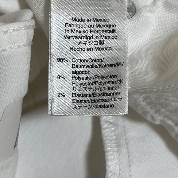 J Crew 9" High Rise Toothpick Jeans Womens Size 32 White Summer Stretch Denim - Picture 9 of 9